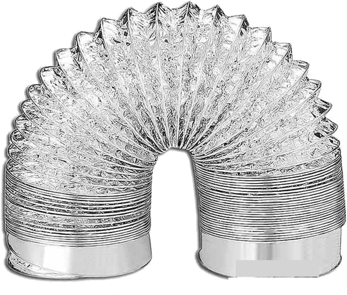 Aluminium-Kanäle ， Aluminium-Abluftrohr for Trocknerbelüftung, Flexible Abluftleitung for Klimaanlagen, Luftkanal(5m 120mm)