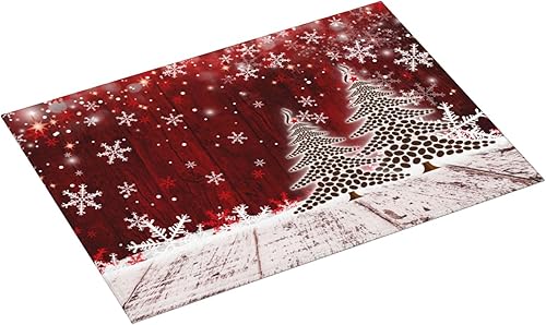Miniatura 8 de Tapete de secado de platos, árbol de Navidad, copo de nieve, para encimera de cocina, absorbente, 18 x 24 pulgadas, placa de microfibra para platos