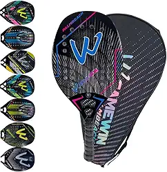Raquete Beach Tennis Carbono 3K Profissional Com Capa Protetora Leve e Equilibrada