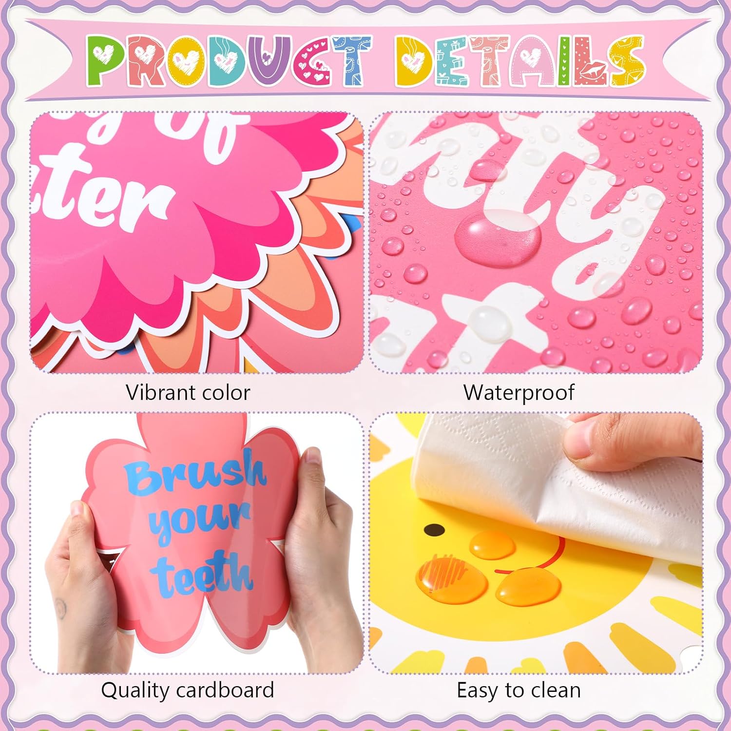 Honoson 74 Pcs Spring Bulletin Board Decorations Set Spring into Healthy Habits Paper Cutouts Colorful Flower Butterfly Birds Sunshine Bulletin Decor for School Classroom Wall Chalkboard Supplies image 3
