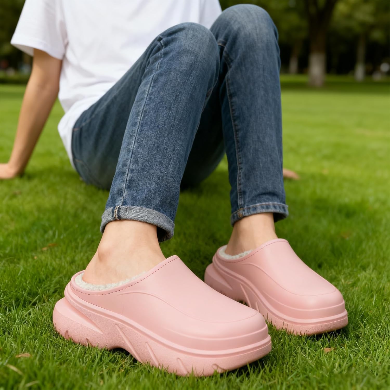 Unisex Waterproof Winter Slippers for Outdoor, Fuzzy Lined Non-Slip Snow Boot House Shoes with Rubber Sole, Indoor Outdoor Comfort for Cold Weather - Image 2