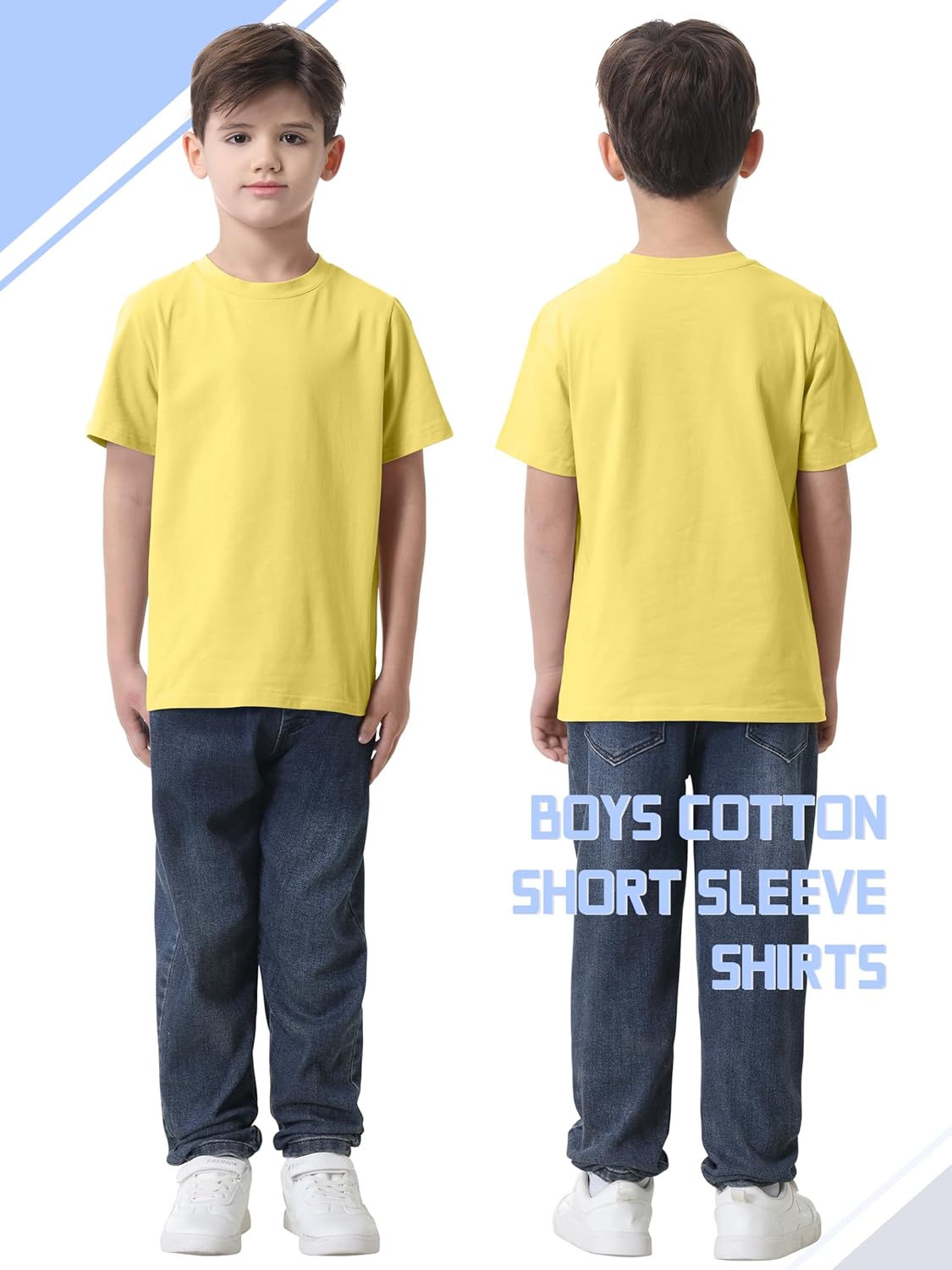 4 Pack Boys Shirts Short Sleeve Cotton Shirts for Boys Summer Tshirts Kids Basic T-Shirts Unisex Tees Top Clothes - Image 4