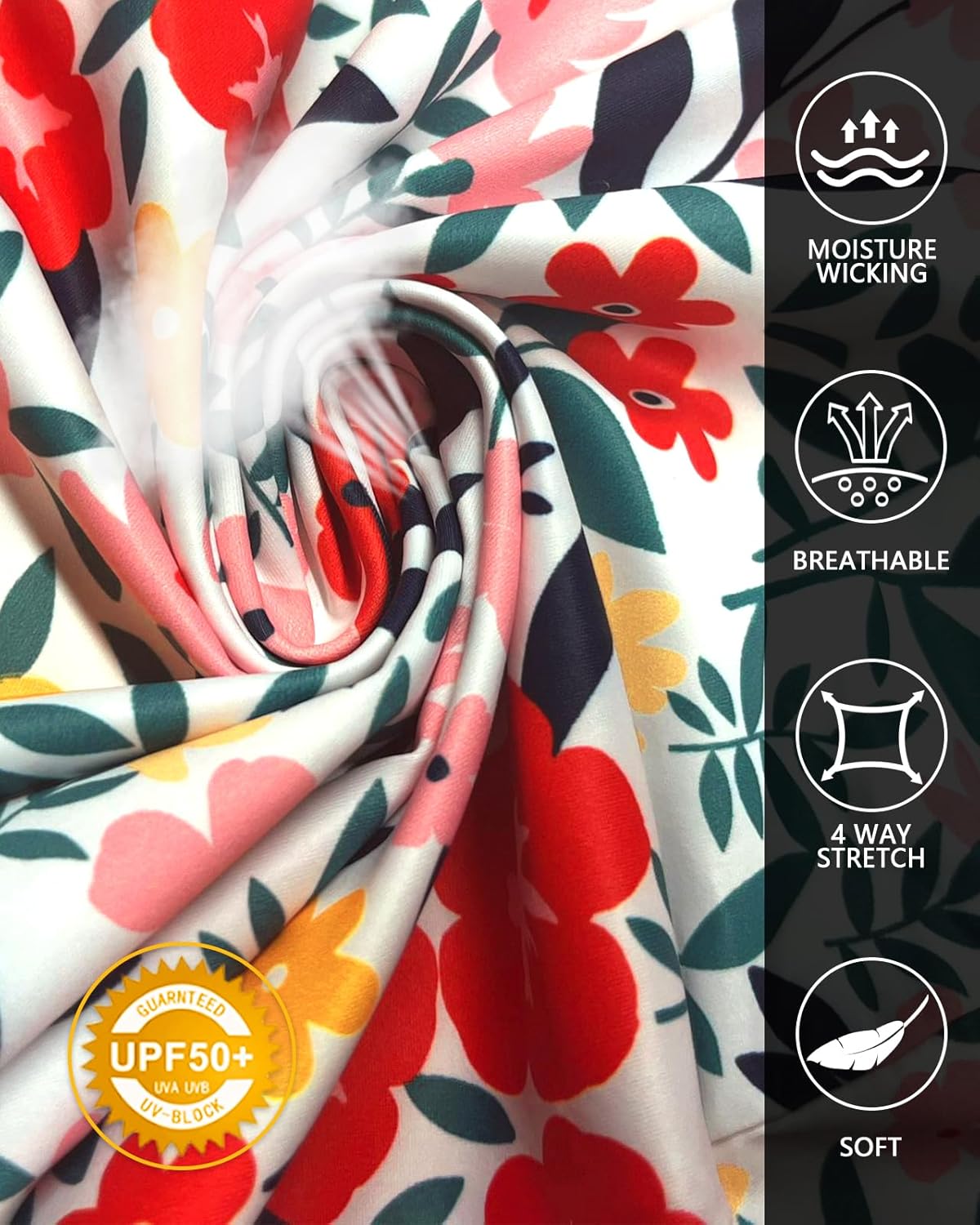 Soneven Women's 3/4 Sleeve Dress with Pockets UPF 50+ Sun Dress Breathable Quick Dry Beach Cover Ups - Image 6