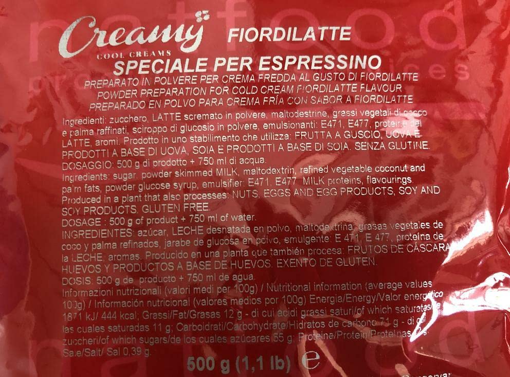 NATFOOD CREAMY PREPARATO IN POLVERE PER CREMA FIORDILATTE 500G