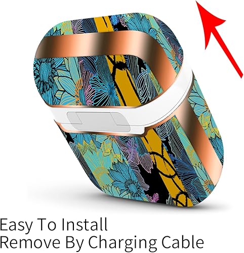 Miniatura 5 de Berkin Arts Funda compatible con AirPods de 1 generación, funda para AirPods de 2 generación, funda protetiva ultradelgada con llavero, arte