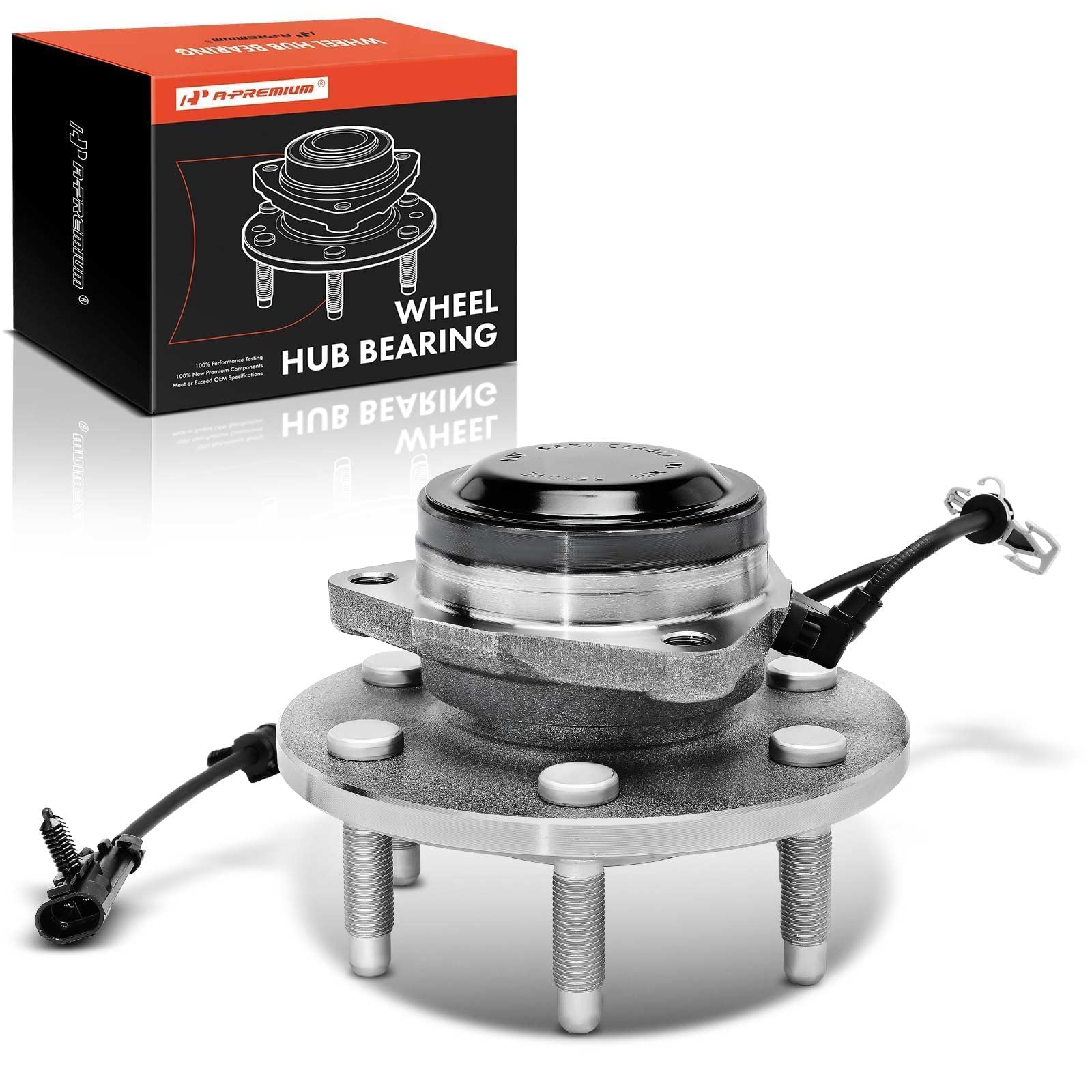 A-Premium 2WD Front Wheel Bearing and Hub Assembly with ABS & 6-Lug
