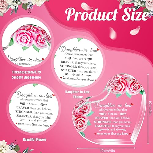 Miniatura 5 de Mimorou 2 piezas de regalo de nuera de madre regalo de Navidad para mujeres Always Remember You Are Braver Than Believe - Vaso de vino inspirador de