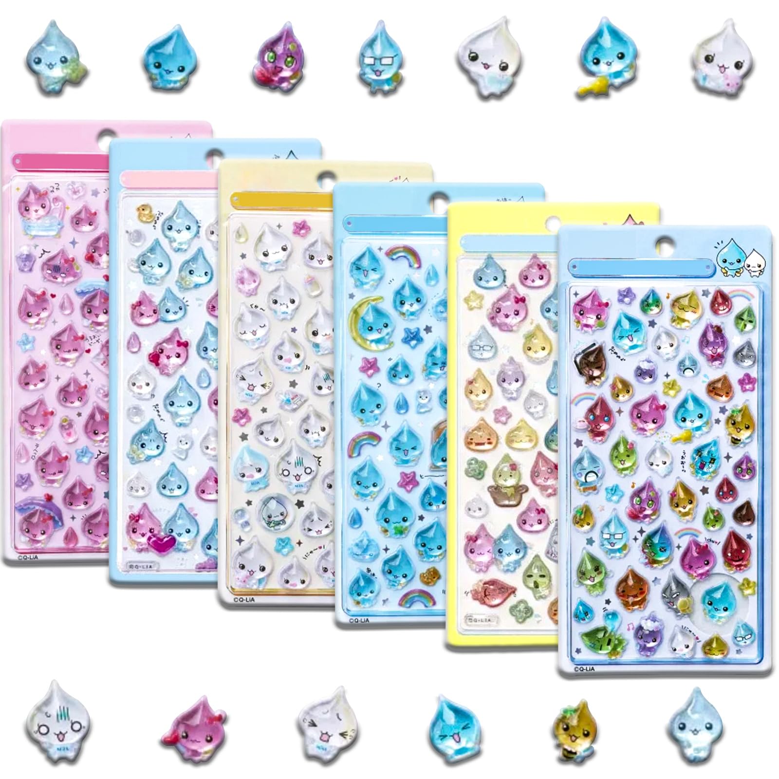 Amazon.co.jp: YAYAMIYA 6枚セット 3dシール 立体シ ール まめっち め
