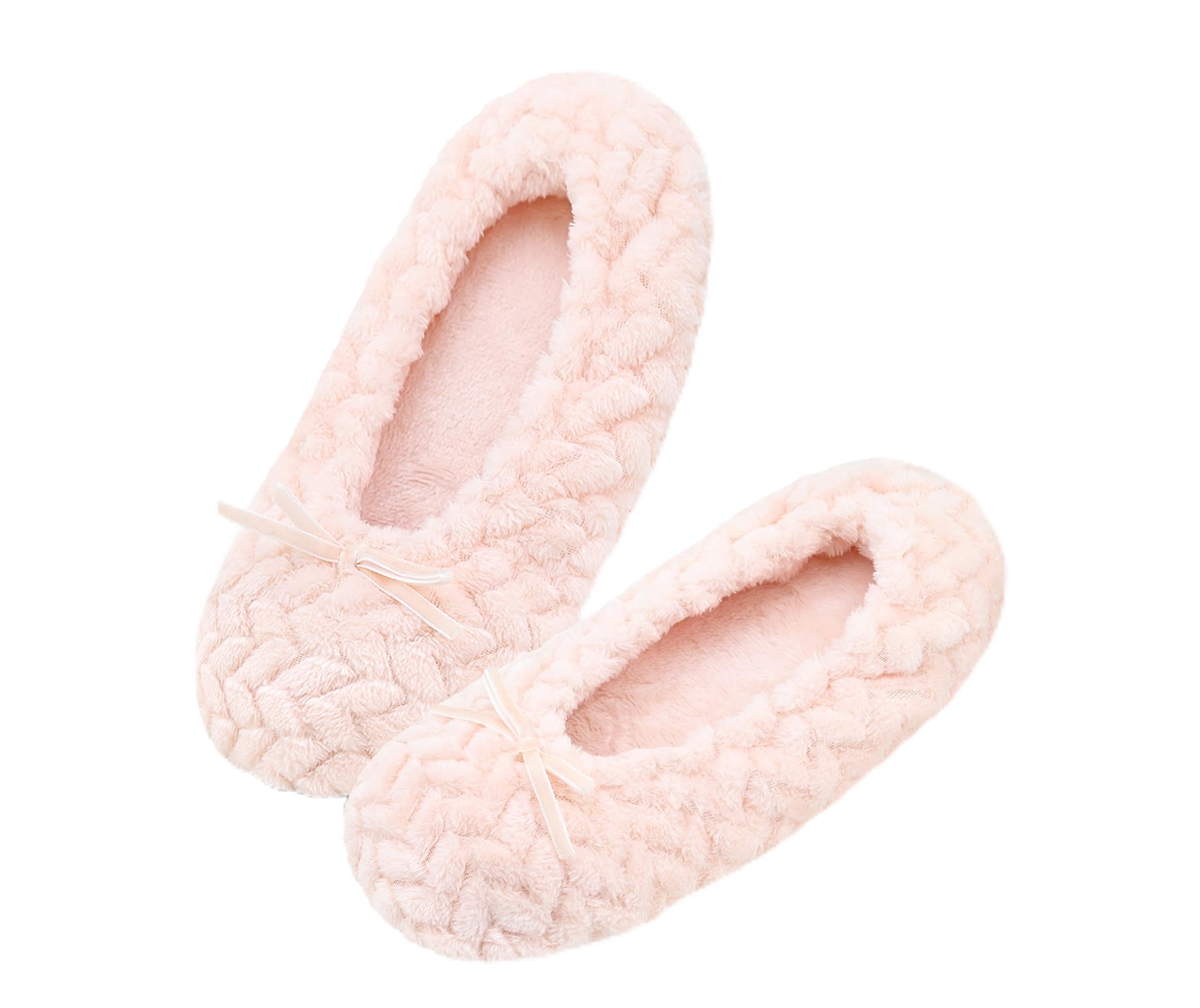 Keyela Women's Ballerina Slippers,Non-Slip Bedroom Slippers Socks