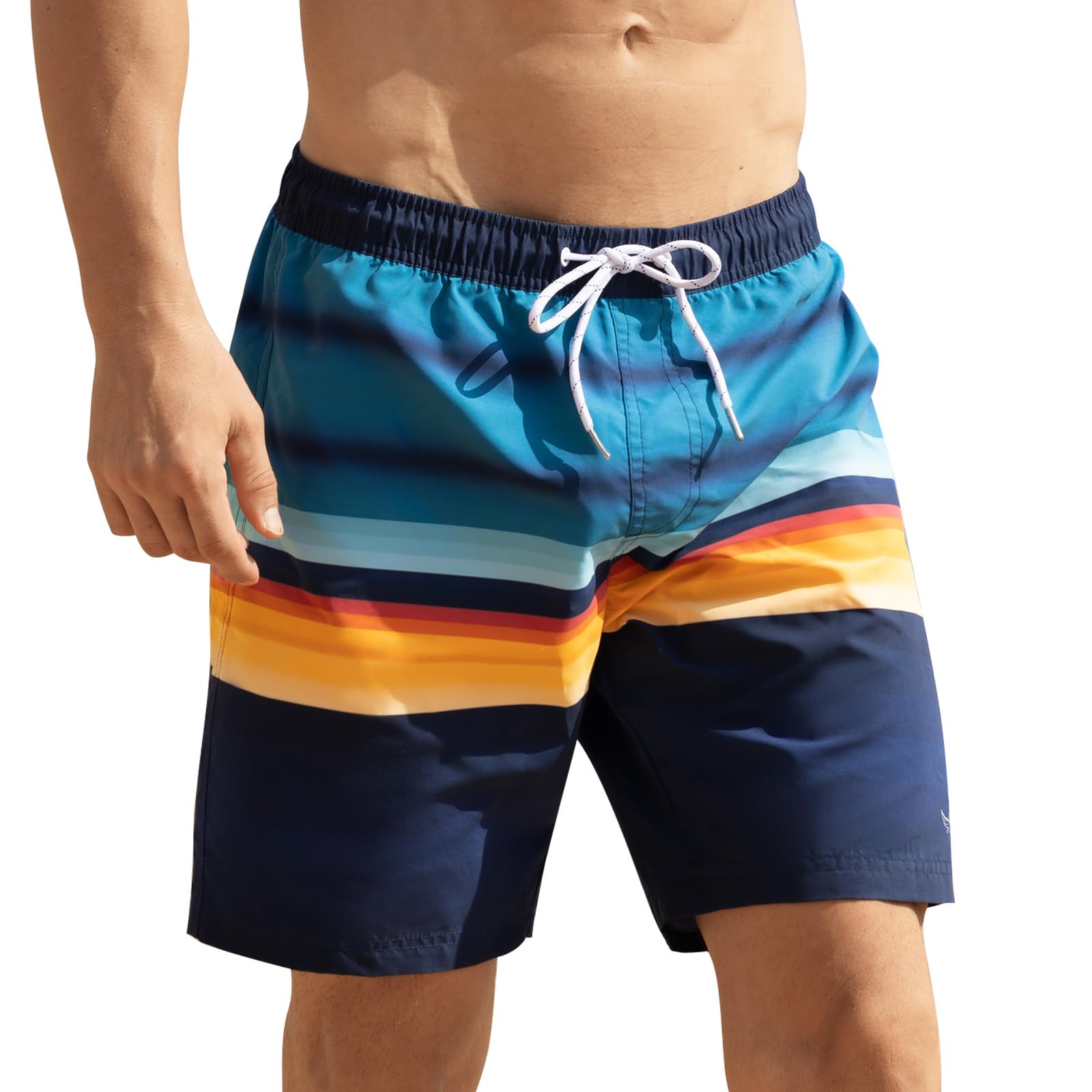 Angel season Men's 7" Quick Dry Swim Trunks with Compression Liner 2025 New Beach Board Shorts Bathing Suit with Pockets