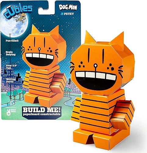 Miniatura 6 de El juego de regalo Dav Pilkey Dog Man Hero incluye personajes de libro de peluche MerryMakers Dog Man y Petey, coleccionables de papel STEM de