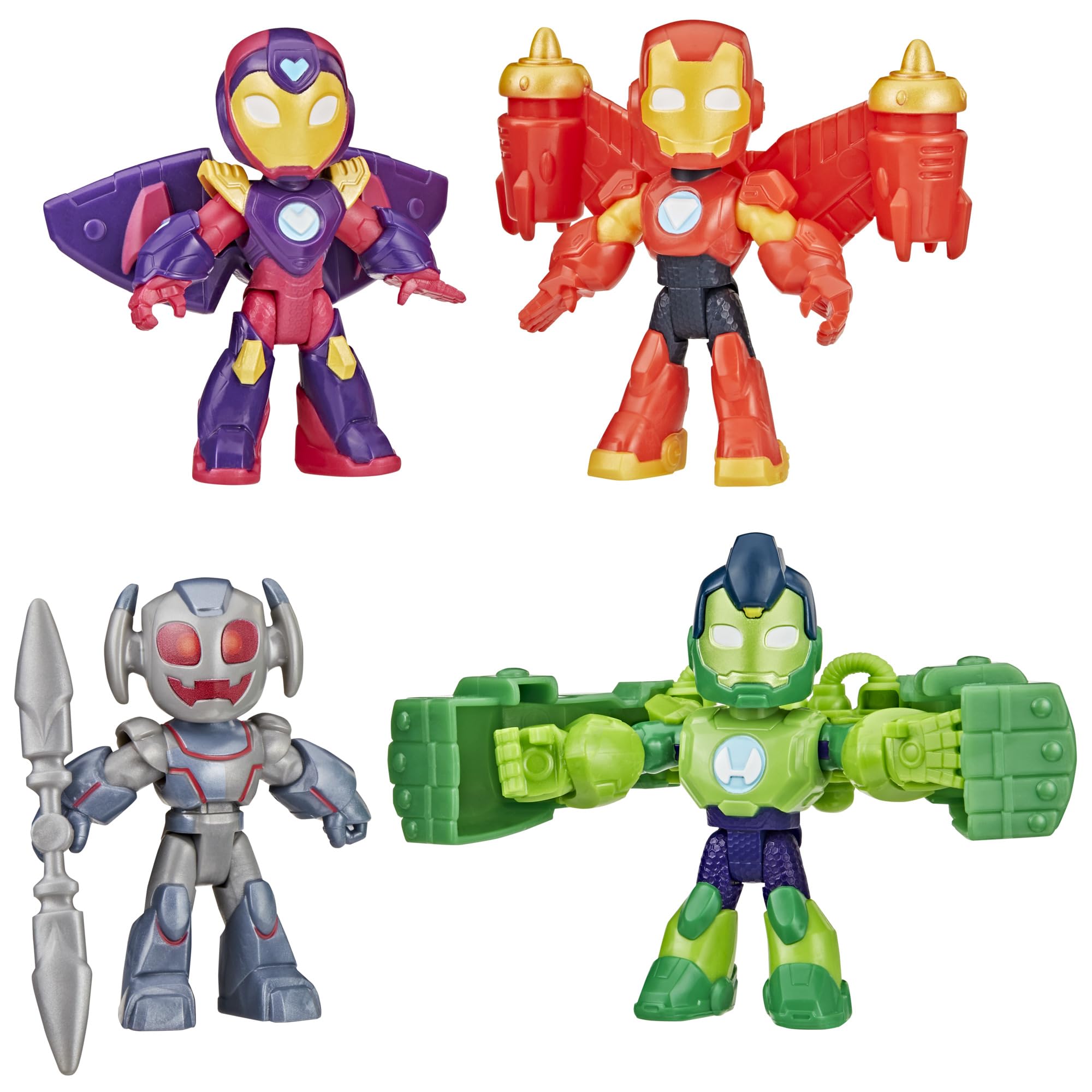 Marvel Iron Man and His Awesome Friends, Pack de Iron Figuras Blindadas, Set de Figuras de acción