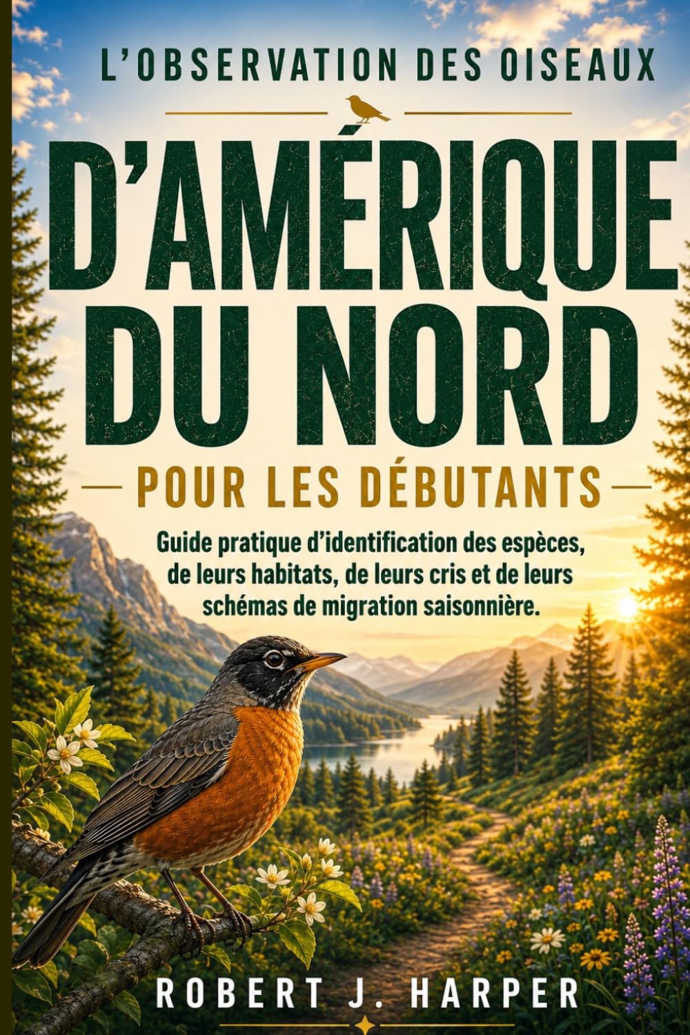 L'OBSERVATION DES OISEAUX D'AMÉRIQUE DU NORD POUR LES DÉBUTANTS: Guide pratique d’identification des espèces, de leurs habitats, de leurs cris et de leurs schémas de migration saisonnière.