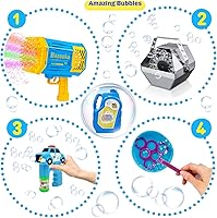 Vista 4 de Dreidel Company - Recambio de solución de burbujas, líquido no tóxico de 32 onzas para máquinas de burbujas, pistolas, varitas y juguetes