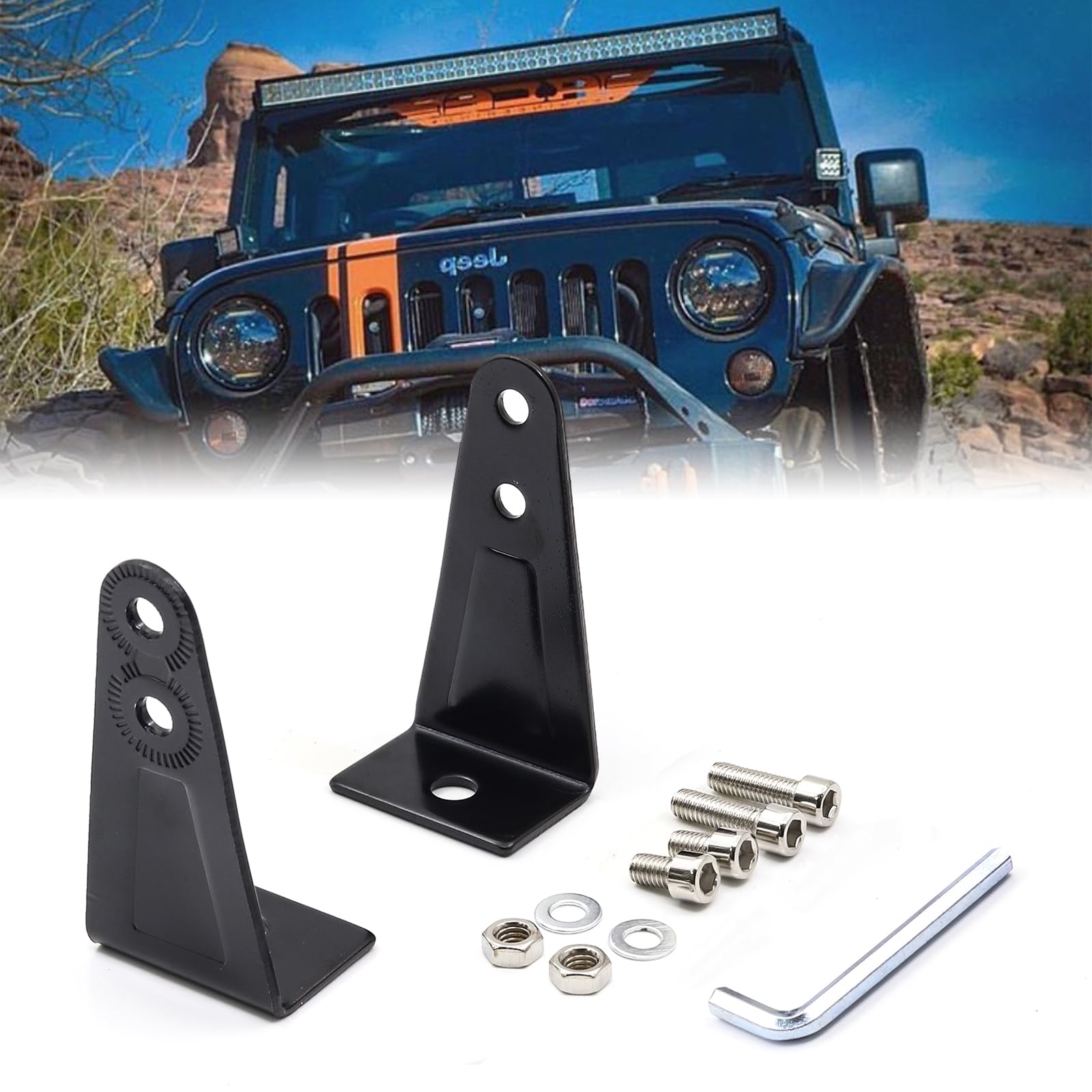 Biqing Light Bar Mounts Brackets Automotive Accessories Led Light Bar Mounting Brackets Universal Offroad Truck 2PCS - Image 2