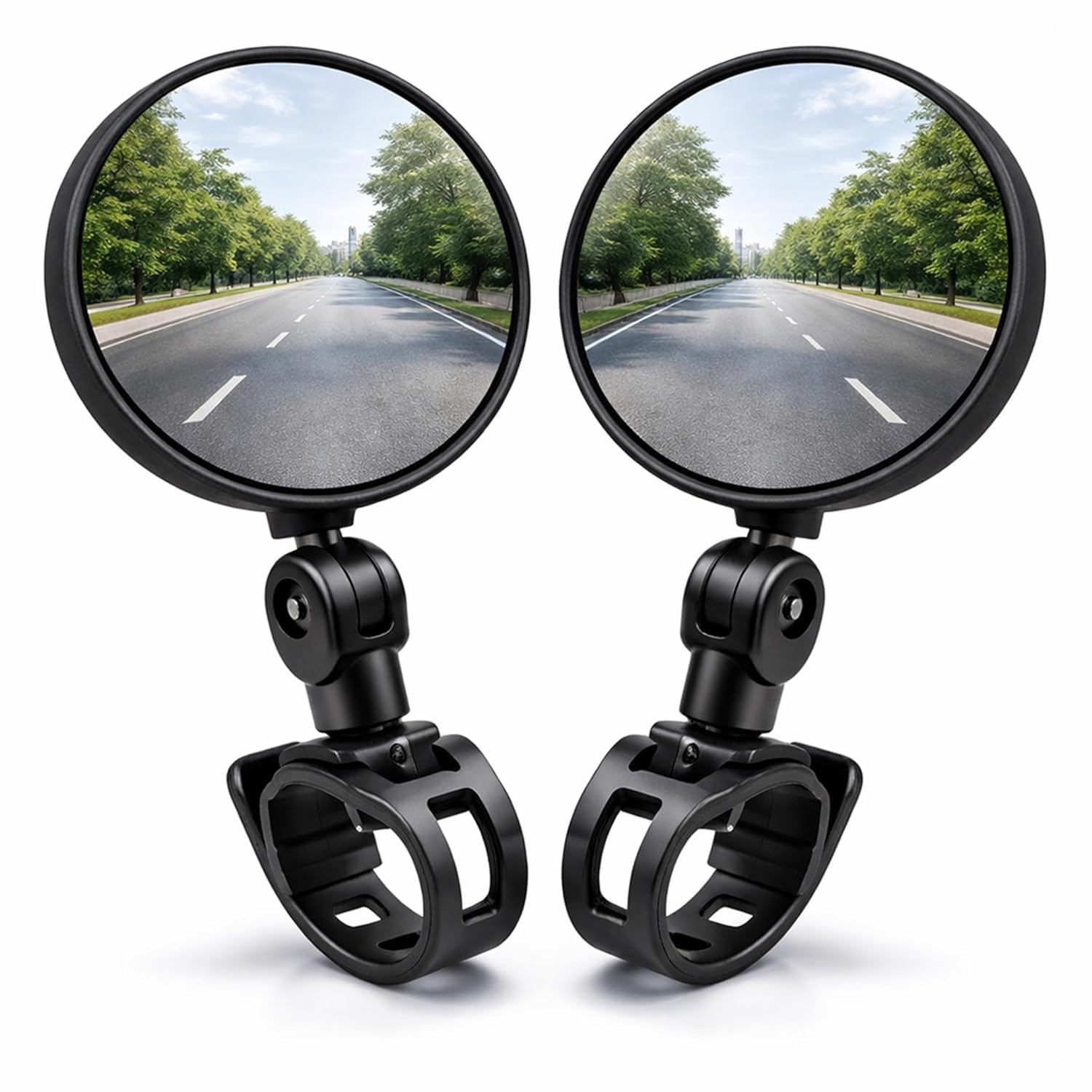 Bike Rearview Mirror 360° Rotary Cycling Bicycle Convex Fine Glass Rear View Mirror | Pack of 02-image-42