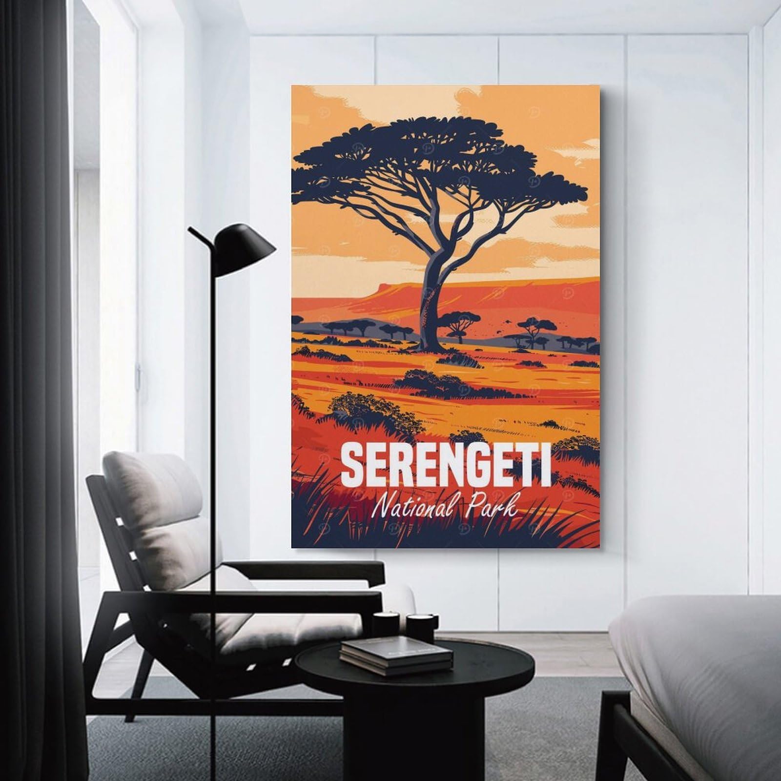 Junmoney Home Decor Wall Art Serengeti National Park, 20x30inch(50x75cm), for New Homes, Bedrooms Or Workspaces, Decorative Present for New Homes