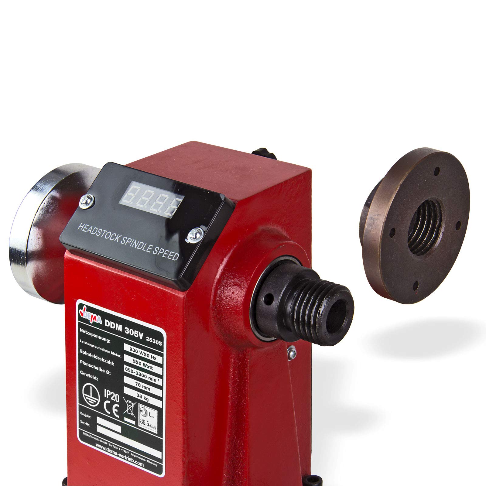 DEMA Drechselmaschine DDM305V – 450 mm Holz Drehbank, Drechselbank für Hobby, Drehmaschine für Holz, Präzise und robust für Holzarbeiten