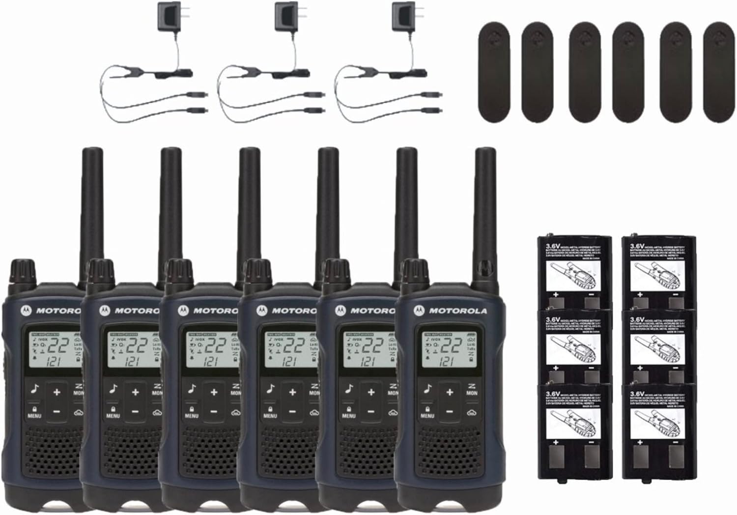 Motorola T460 Two Way Radio 6Pack Walkie Talkies Electronics