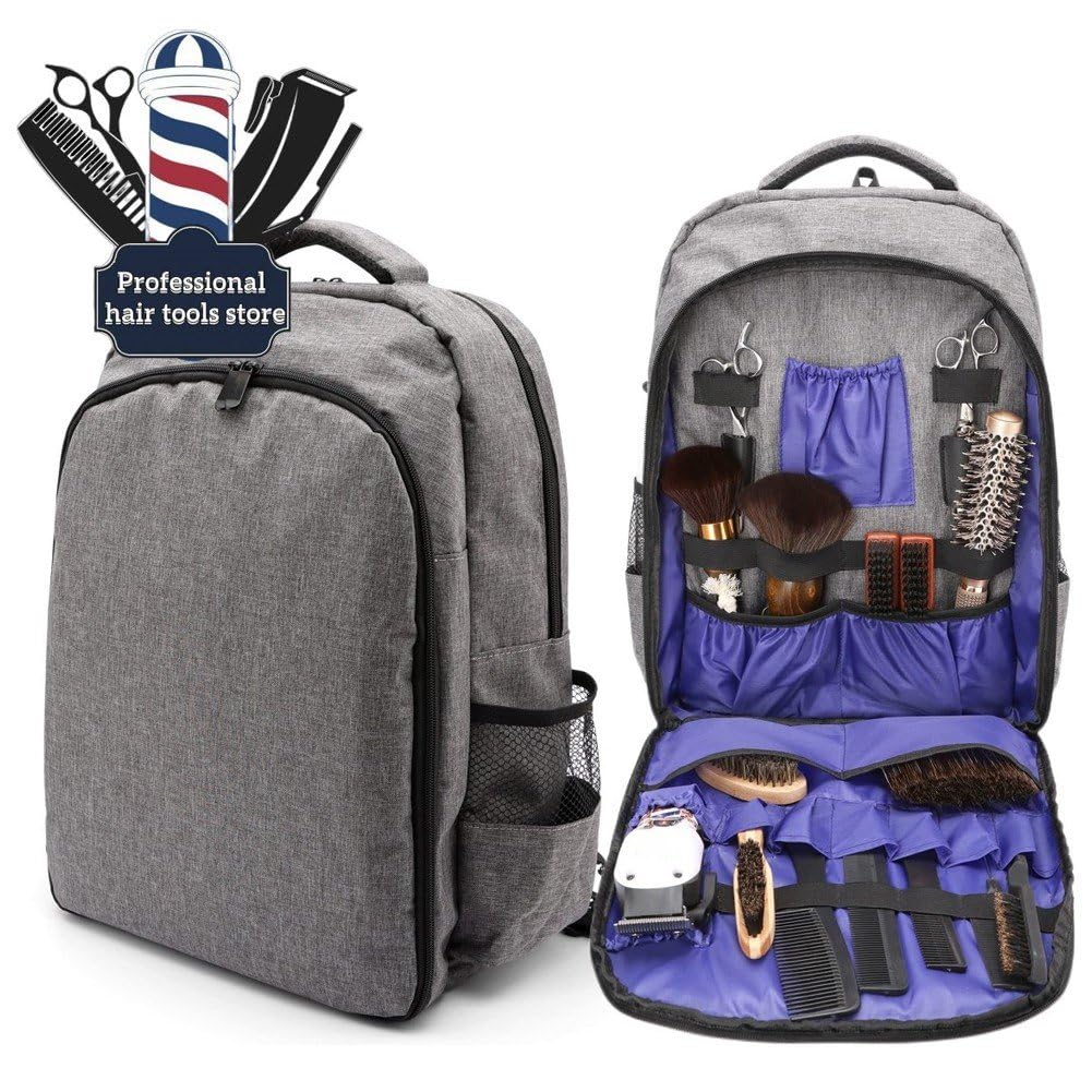 Borsa per Attrezzi Parrucchiere, Zaino Barbiere Portatile, Borsa Trasporto per Barbiere Zaino Viaggio di Grande capacità Borsa a Tracolla Viaggio per Barbiere Professionista