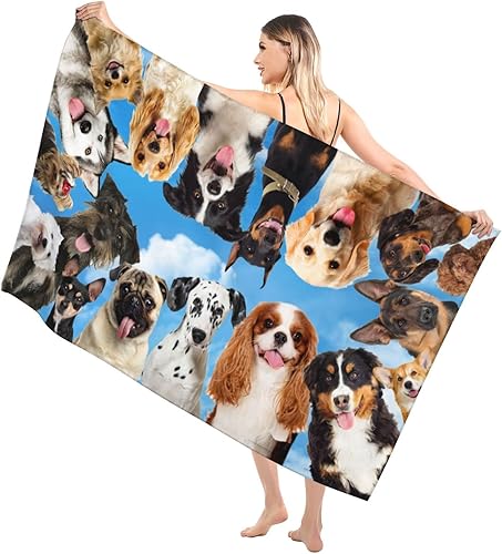 Miniatura 2 de SKT T1 Toalla de microfibra para perro, linda toalla de playa para perros en la playa, selfie mascotas, cachorro, toalla de playa para niños y