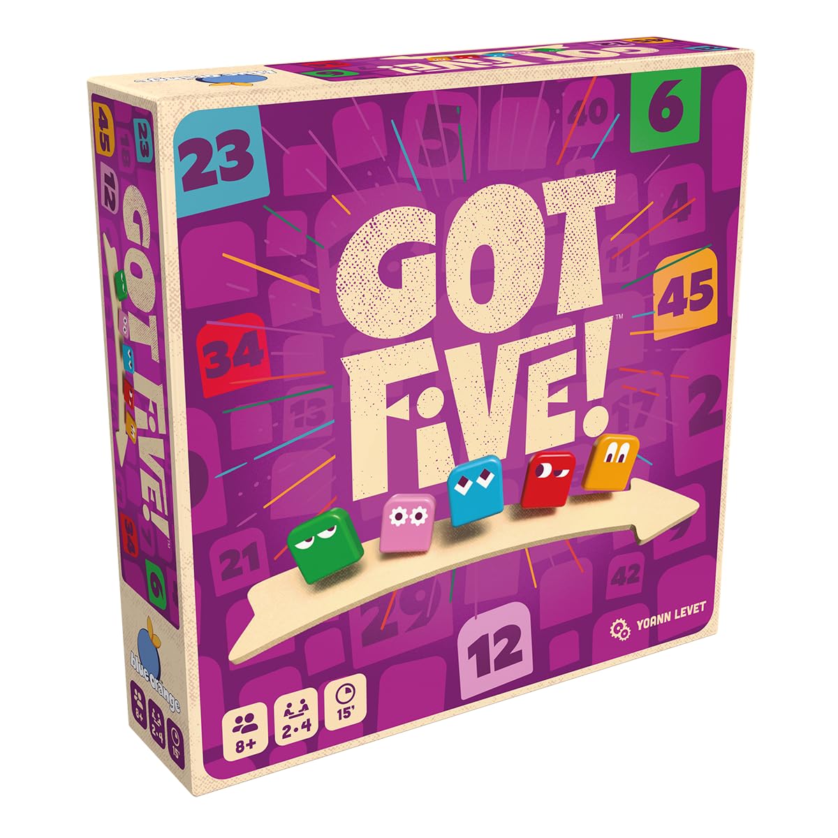 Blue Orange, Got Five!, DE-Version, Schnelles Familienspiel für 2-4 Spieler ab 8 Jahren, Knacke den Code mit deinen Schlussfolgerungen, 15 Minuten Spielzeit pro Partie