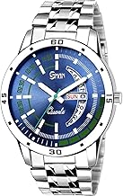 SMAN Analog Day & Date Display Wrist Watch for Men & Boys (Blue Dial)