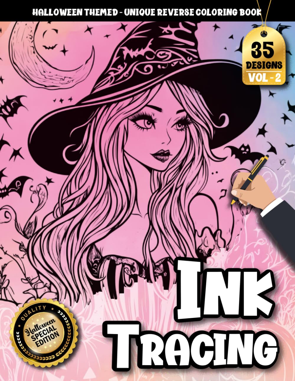 Ink tracing book for adults: 35 Unique Halloween and Horror Designs for Stress Relief and Relaxation (Horror Tracing Series)