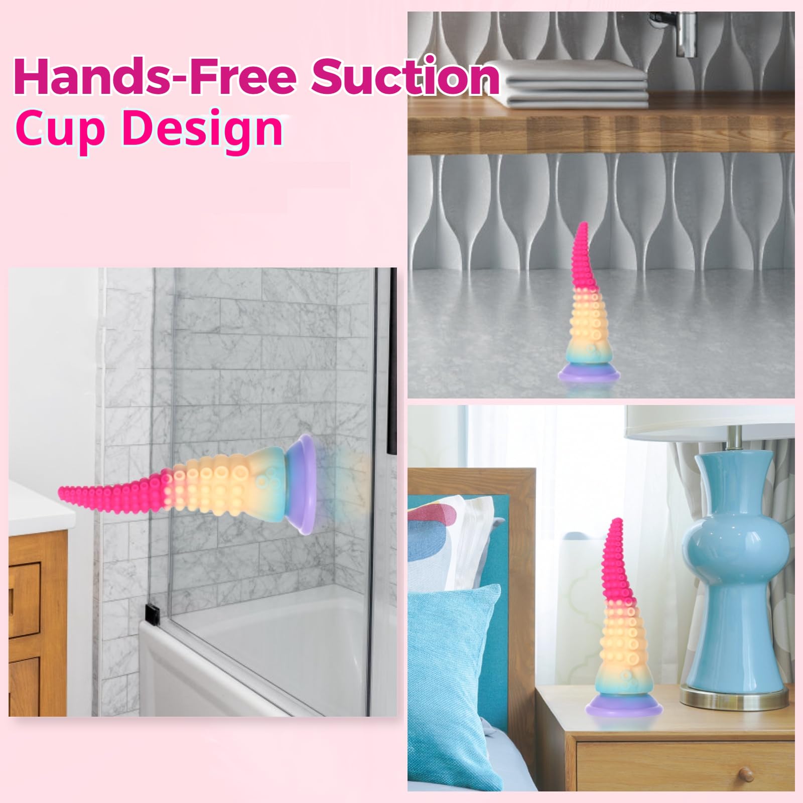 SWEETLORY Tentacle Dildo Fantasy Octopus Sex Toys with Strong Suction Cup, Liquid Silicone Anal Stretcher Butt Plug, Huge Colorful Realistic Monster Prostate Dildo