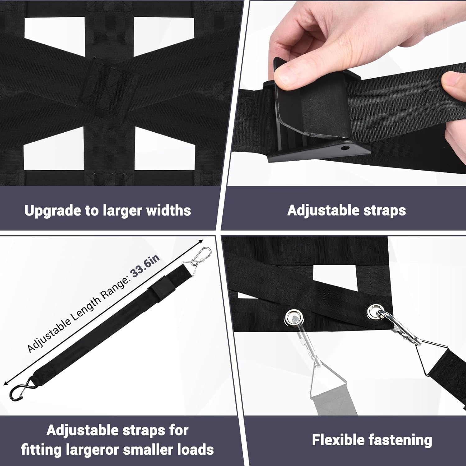 Rete per portellone posteriore Heavy Duty per letto camion, Cargo Net Durable Truck Bed Extender portellone posteriore Cargo Net con 4 fibbie regolabili, perfetta per camion, rimorchi, pickup, barca,
