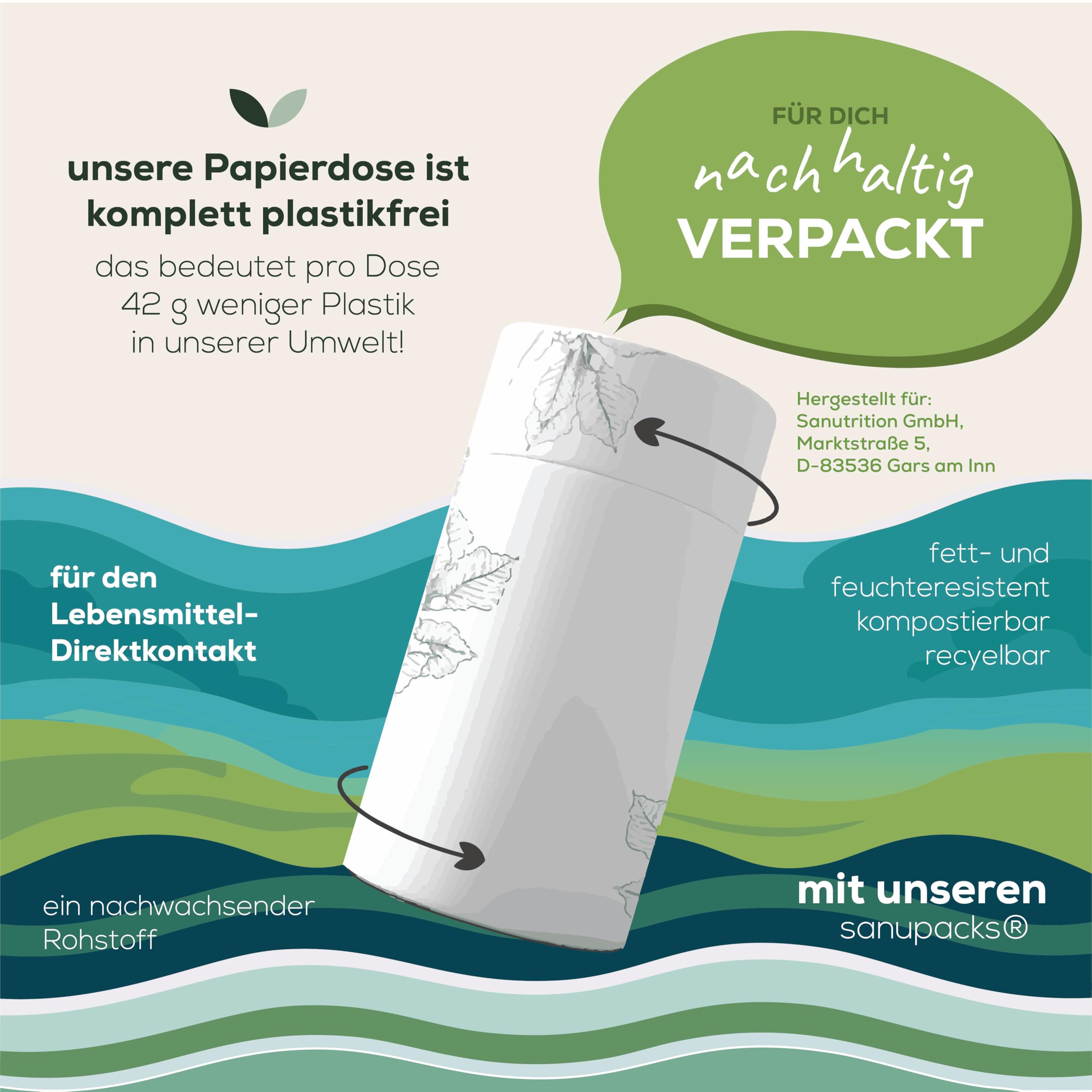 Vitamin E natürlich 400 IE pro Kapsel | 60 Kapseln | Mit allen 8 Vitamin E-Formen | Vegan aus Sonnenblume | 100% Papierverpackung