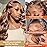 Yamikk 4/27 Ombre Colored 13x5 HD Lace Front Wigs Human Hair Pre Plucked with Baby Hair 180 Density Highlight Body Wave Frontal Wigs Human Hair 24 Inch