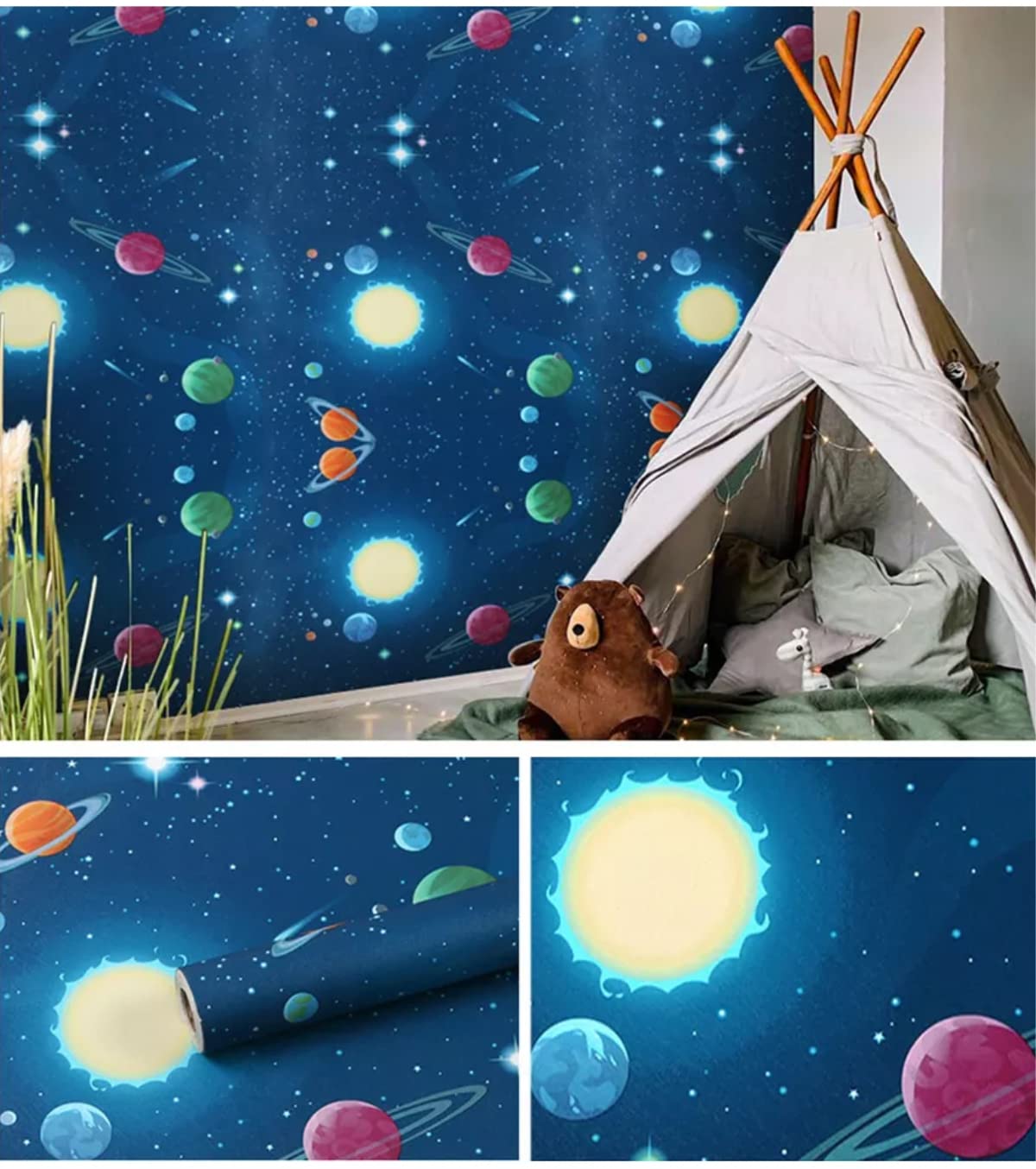 rawpockets Kids Room Space Galaxy Scientific Milky Way with Royal Blue Decoration Wallpaper 300 CM (B0C3CTQCXG) Amazon Price History, Amazon Price Tracker