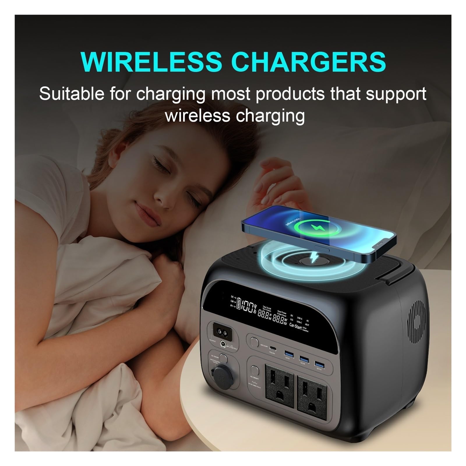 AP400 – Centrale Électrique Portable 500W, 345,6 Wh, 108000mAh, Générateur Solaire, Batterie LiFePo4, Alimentation En Stockage D'énergie AC, Camping-Car Recharge Ultra Rapide