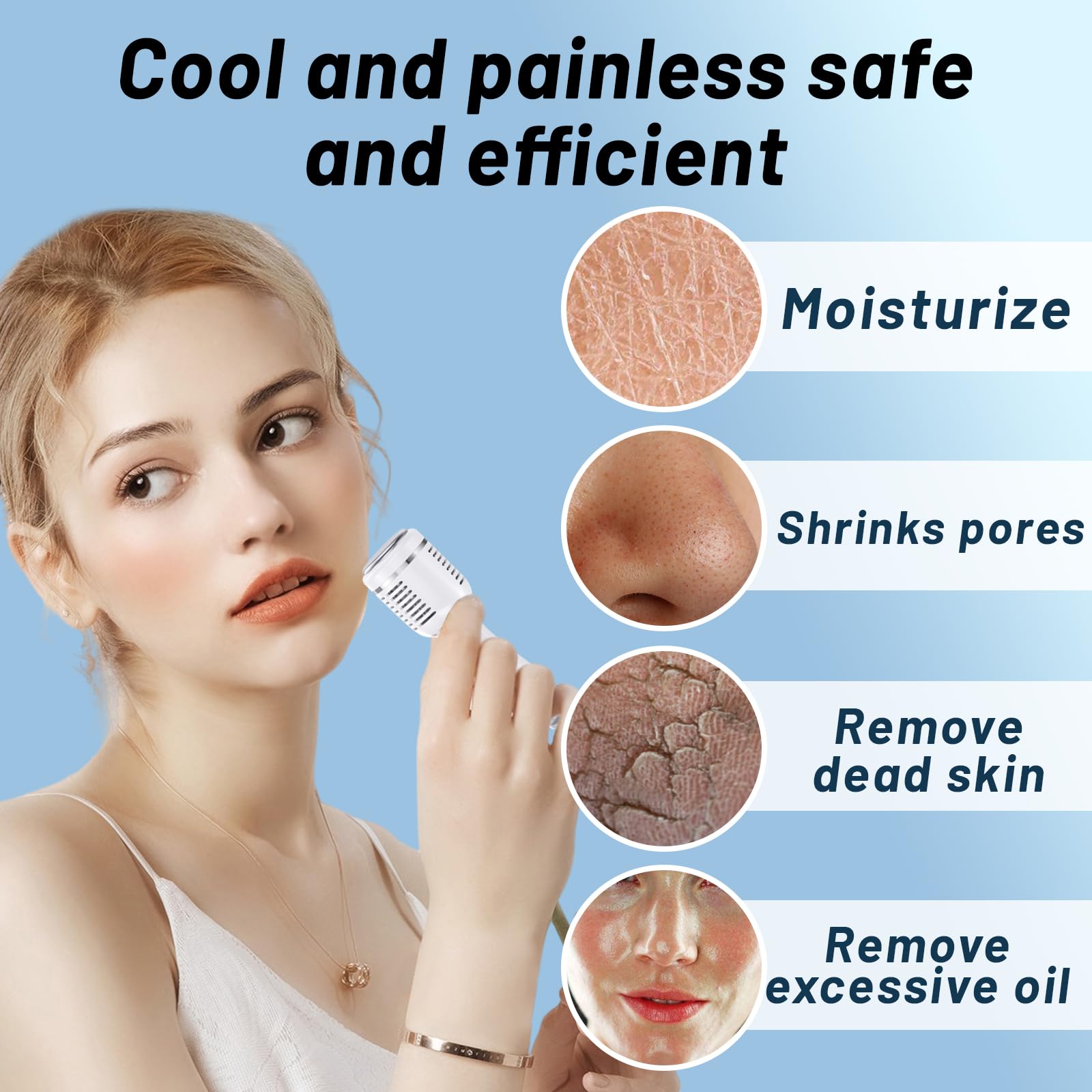 7 en 1 Máquina de Belleza Facial de Hidrógeno con Máscara, Multifunción Facial Cuidado, Reducción de Arrugas e Hidratación (Gris)