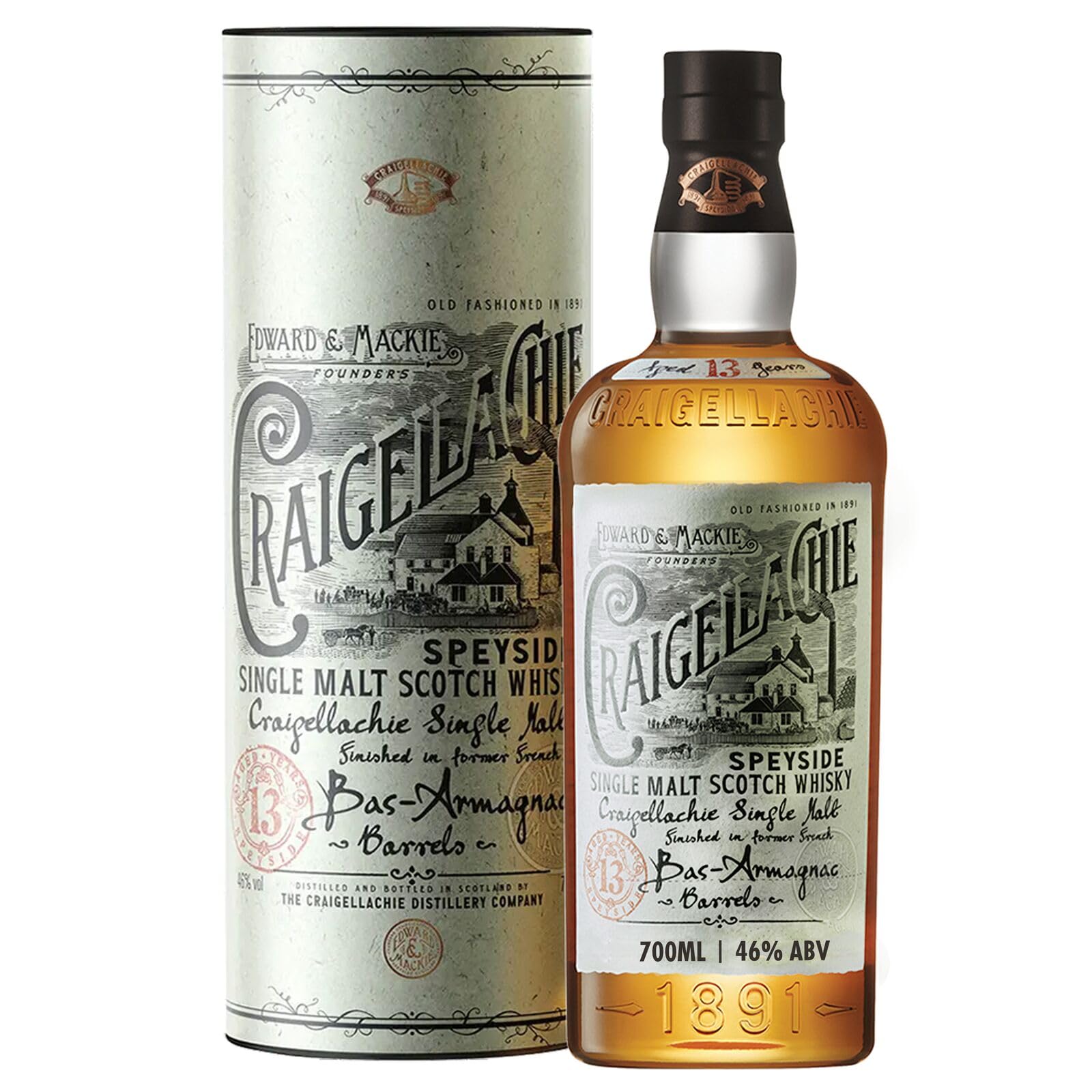 Craigellachie 13年　クライゲラキ バスアロマニャックカスク CRAIGELLACHIE 13 Year Old Speyside Single Malt Scotch Whisky, 46