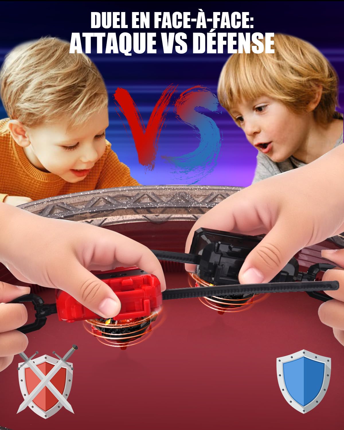 it de Démarrage X Stadium – avec 6 X Tops, 2 Lanceurs & Arène. Set de Combat Compétitif pour Enfants dès 6 Ans