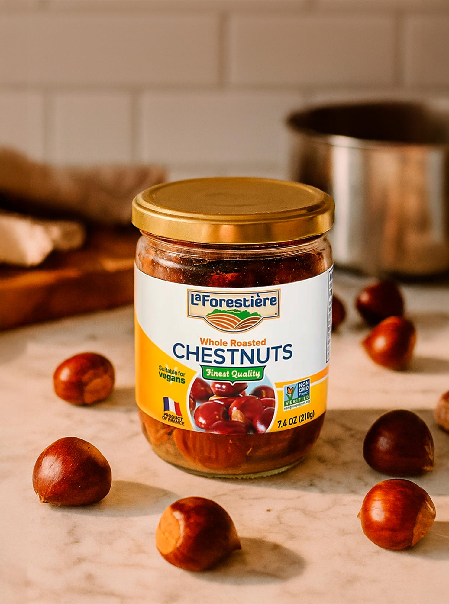 Amazon.com : La Forestière Whole Roasted Chestnuts, Ready-to-Eat