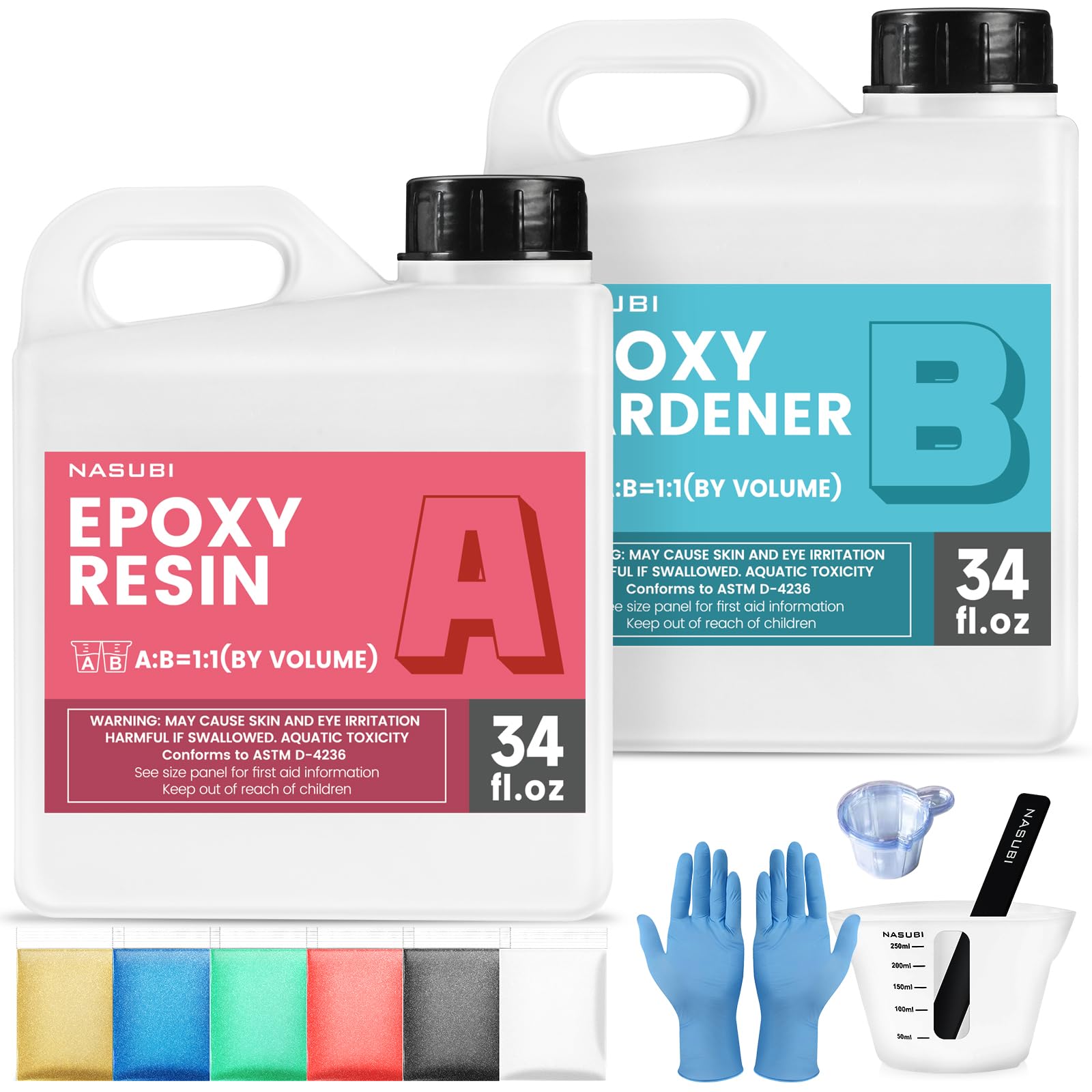 Buy 84OZ Clear Epoxy Resin Set Upgraded High Gloss Epoxy Resin and