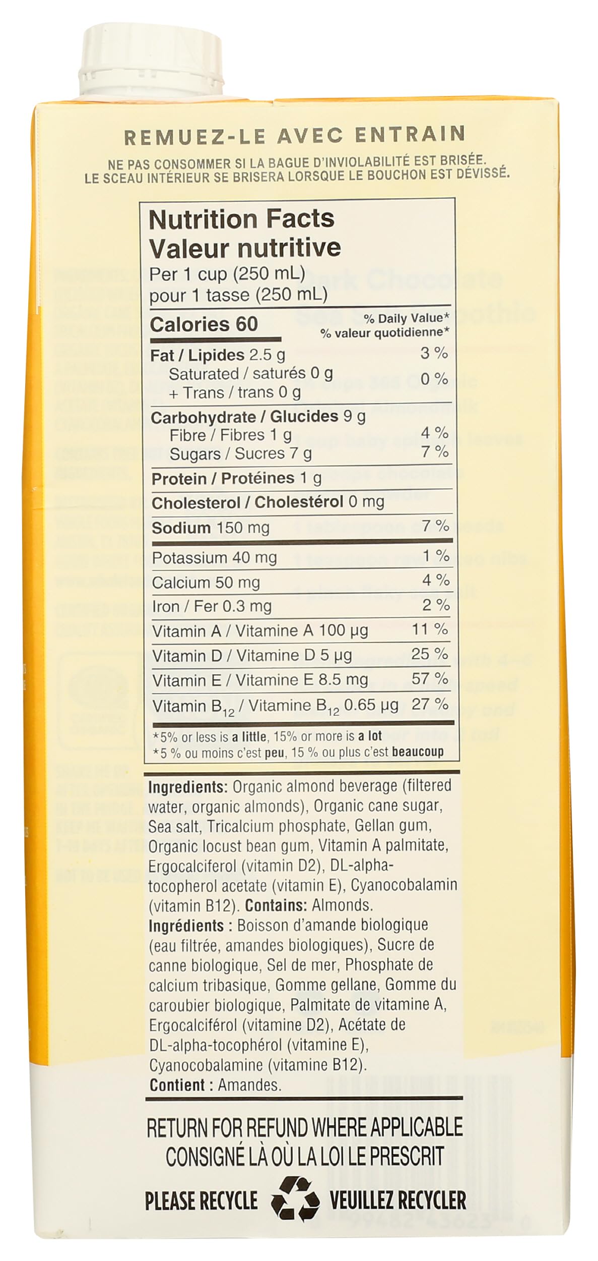 365 by Whole Foods Market Organic Original Almond Milk 32 Fl Oz — view 2