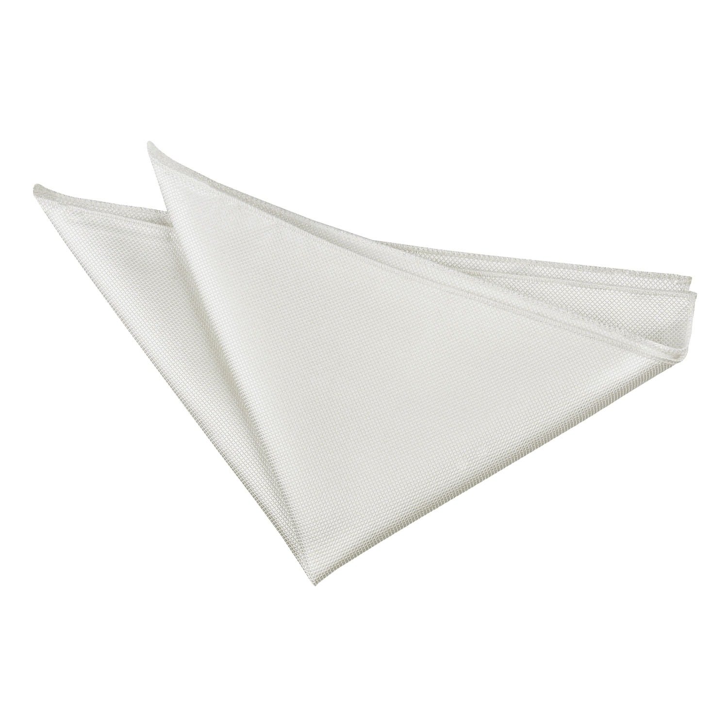 DQT Plain Solid Check Formal Casual Wedding Handkerchief Pocket Square Hanky White