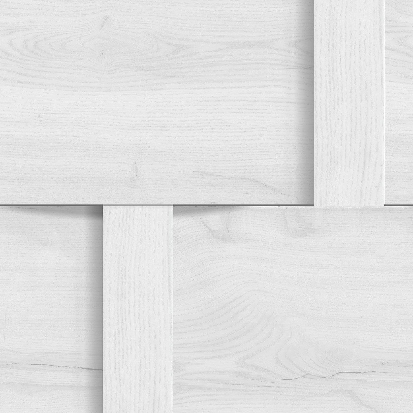 World Of Wallpaper White Harrow Weave Wood Panel Wallpaper Ideal For Living Room Bedroom Hallways Lounges - Luxury Wall Paper With 3D Effect 3107