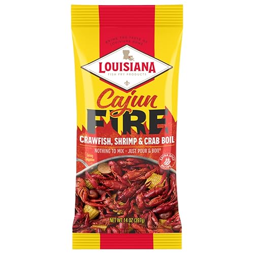 Louisiana Fish Fry, Cajun Fire Boil, 14 oz (paquete de 1)