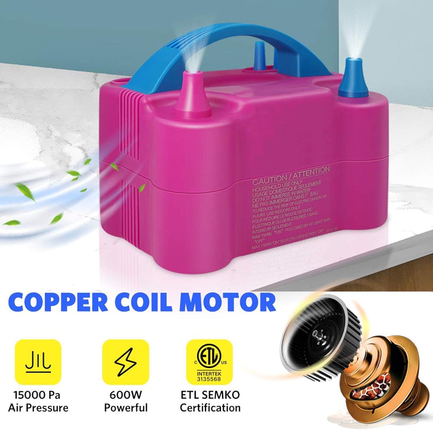 X14 STORE High Power Electric Balloon Machine Inflator Air Pump for Foil Balloon Inflatable Toy and Other Accessories Wedding Party Balloon Air Pumper for 14+ Years Boys, Girls 1