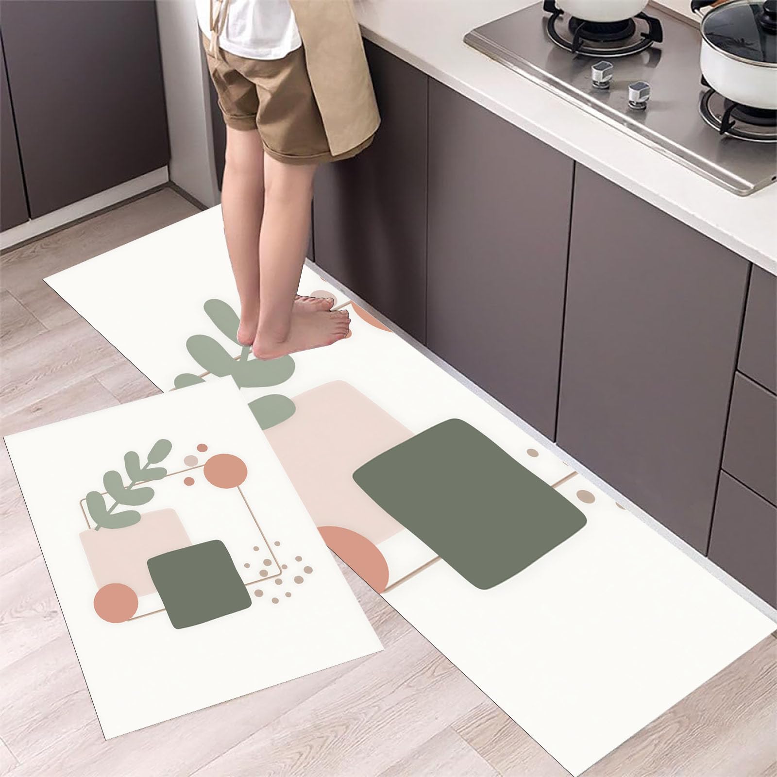 Alfombra de cocina de 2 piezas ideal para el pasillo, el comedor y la entrada de tu hogar