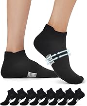 FALARY Sportsocken SneakerSocken Herren & Damen 8 Paar Sneaker Socken Laufsocken Atmungsaktives Baumwollsocken Kurze Socken Running Activewear Knöchelsocken Halbsocken Gr.35-50 Schwarz Weiß