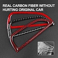 Vista 7 de AIRSPEED Adhesivos de fibra de carbono para control de interruptor de ventana de puerta de automóvil, cubierta de panel de interruptor de control