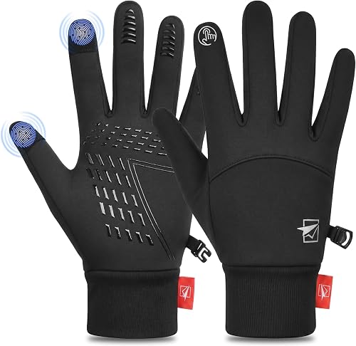Winter Gloves for Men Women Warm Touchscreen Running Gloves | Water-resistant Thermal Mens Gloves Anti-Slip Cold Weather Gloves Lightweight Liner Gloves for Cycling Driving Hiking