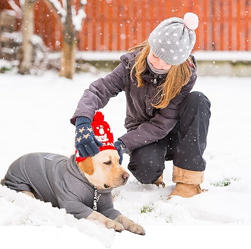 Miniatura 5 de Abrigo de invierno con capucha para perros grandes y medianos, suéter de 4 patas, abrigo cálido con capucha para perro, abrigo de forro polar con