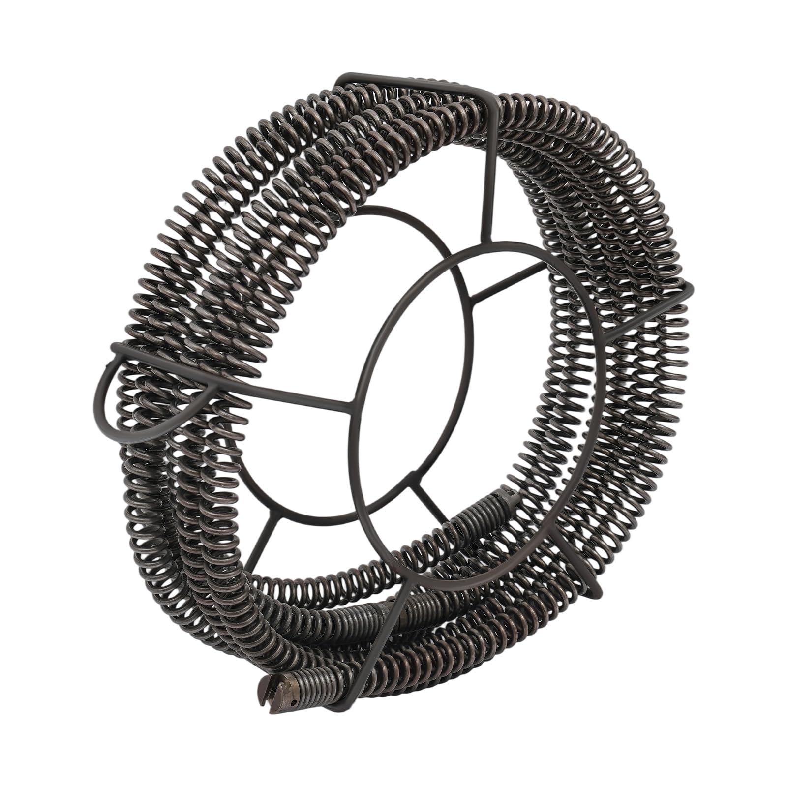Juego de espirales de limpieza de tuberías de 7 m, 65 de acero al manganeso, 22 mm, flexible y duradero, para máquina de limpieza de tuberías, taladro, limpieza de desagües, cocina, baño, inodoro